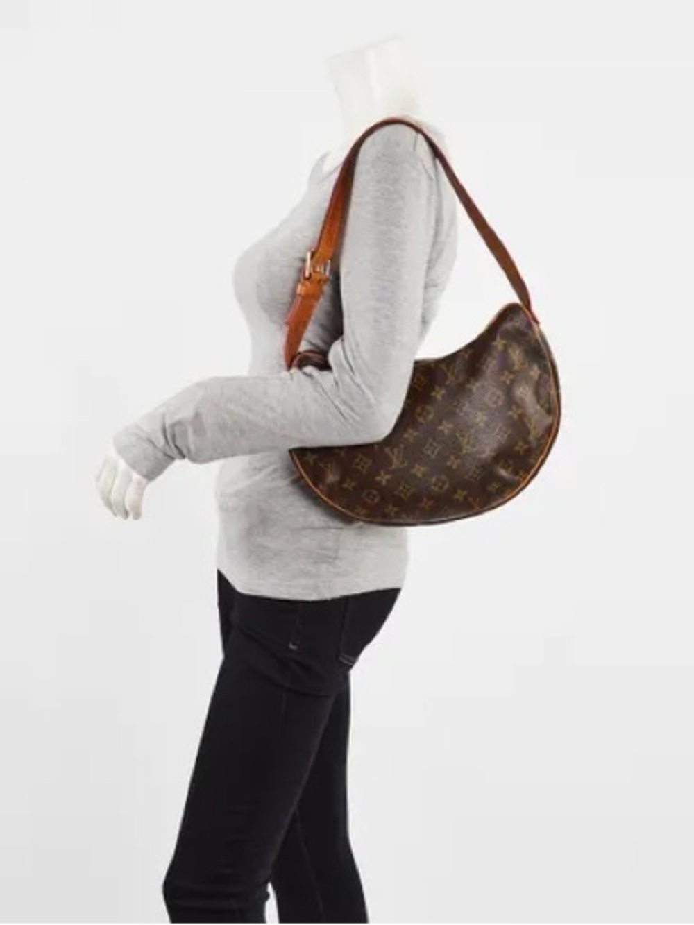 Louis Vuitton Brown and Tan Monogram Hobo Bag - Picture 8 of 8